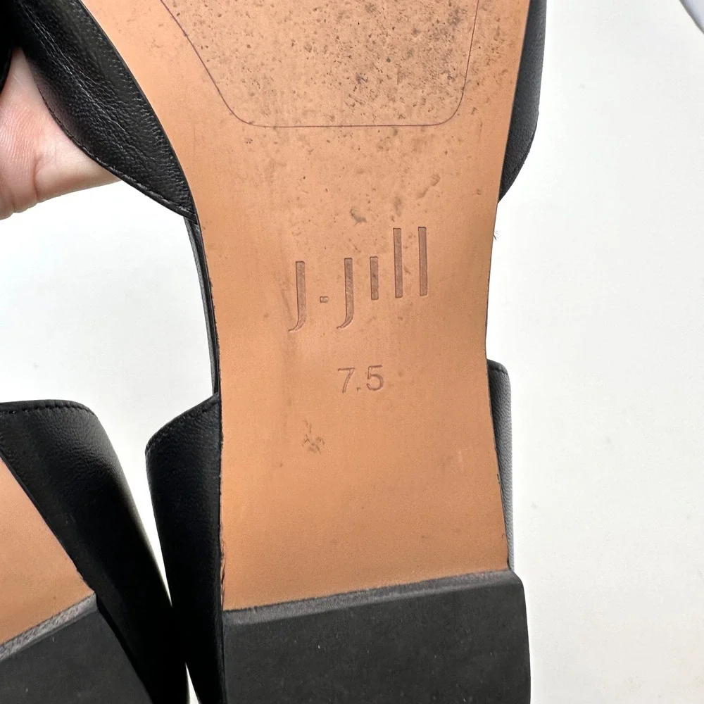 J. Jill Mirabelle Dorsay Flats Leather‎ Black Size 7.5